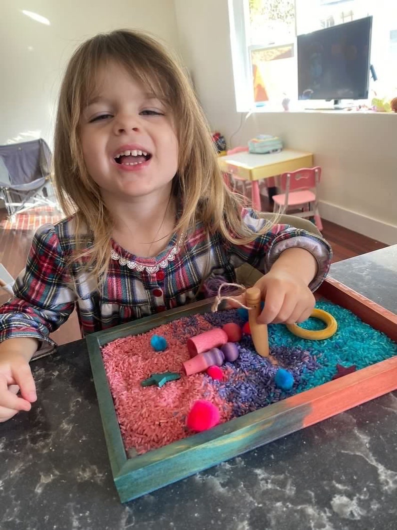Rainbow Sensory Rice Sensory Bin Filler. Great for Early Etsy