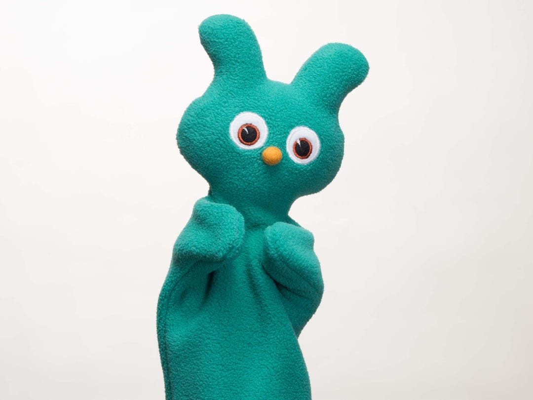 Hand Puppet - Brook Sprite - Nubby - Teal - Etsy