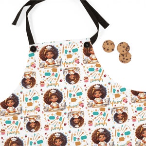 Little Black Girl Chef , Cooking Apron, African American, Black Girl Magic Kitchen Apparel | Perfect Gift for Little Chefs