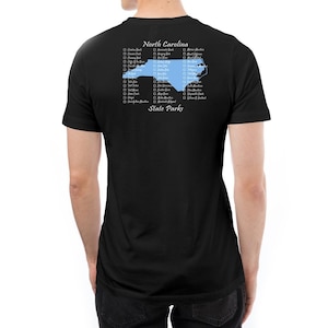 Explore North Carolina t-shirt, NC State Parks, Visit NC, State Park check list.