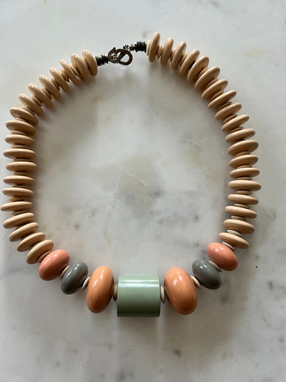 80’s Chunky Wooden Bead Necklace