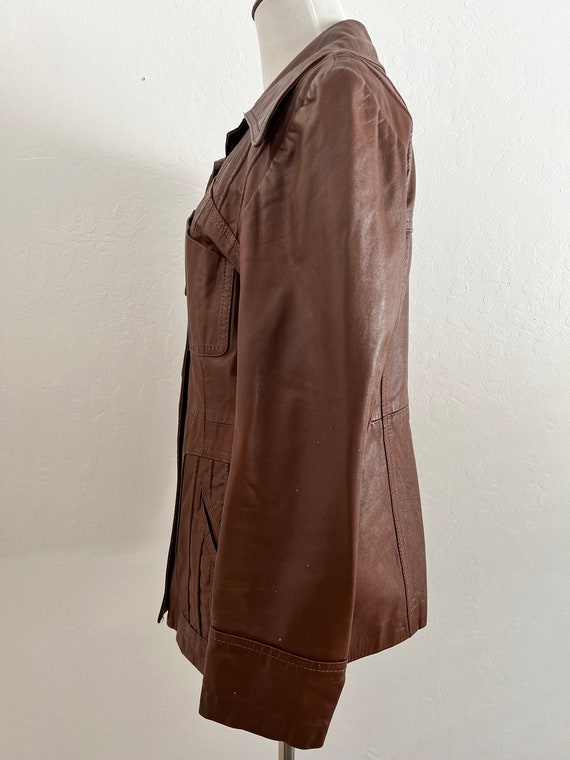 Brown Leather Jacket - image 5