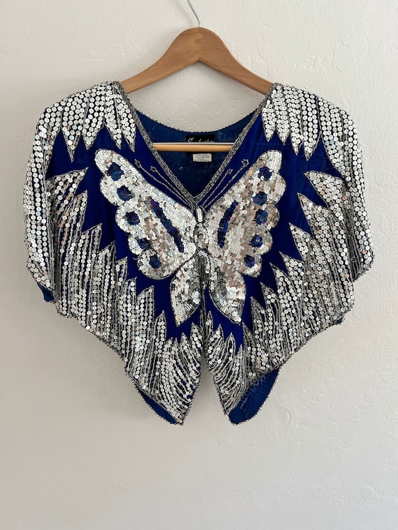 Butterfly Sequined Blouse