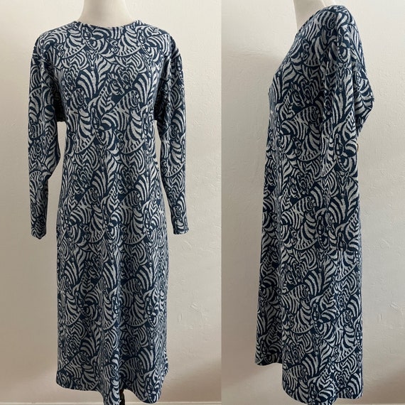 Blue Zebra Print Dress