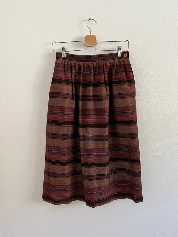 Bronze Striped Skirt - image 1