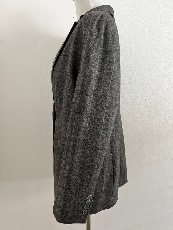 Gray Plaid Blazer - image 5