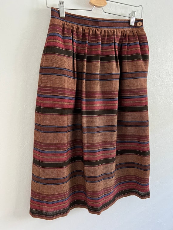 Bronze Striped Skirt - image 2