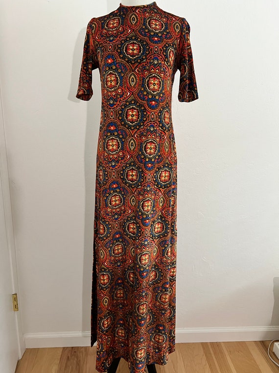 Velvet Brocade Dress - image 2