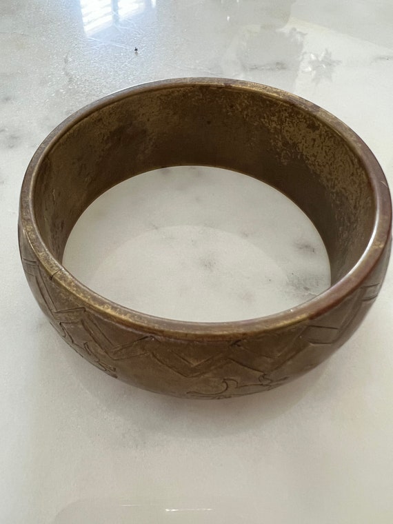 Boho Brass Cuff - image 3