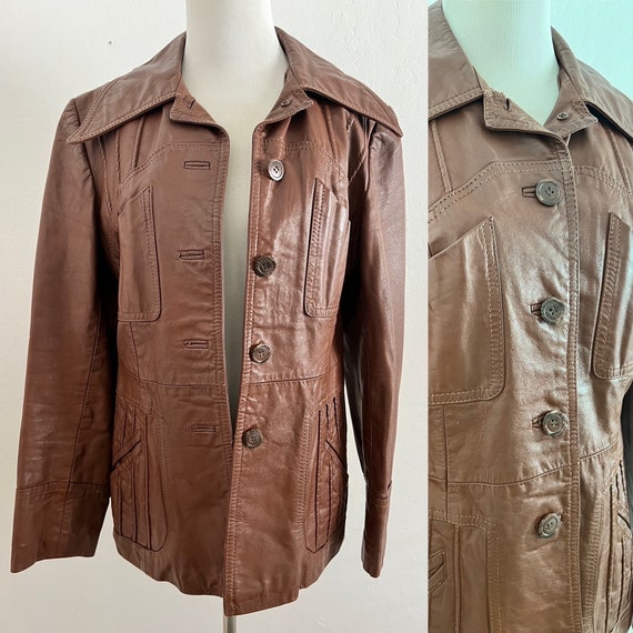 Brown Leather Jacket - image 1