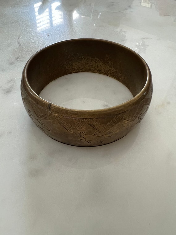 Boho Brass Cuff - image 2