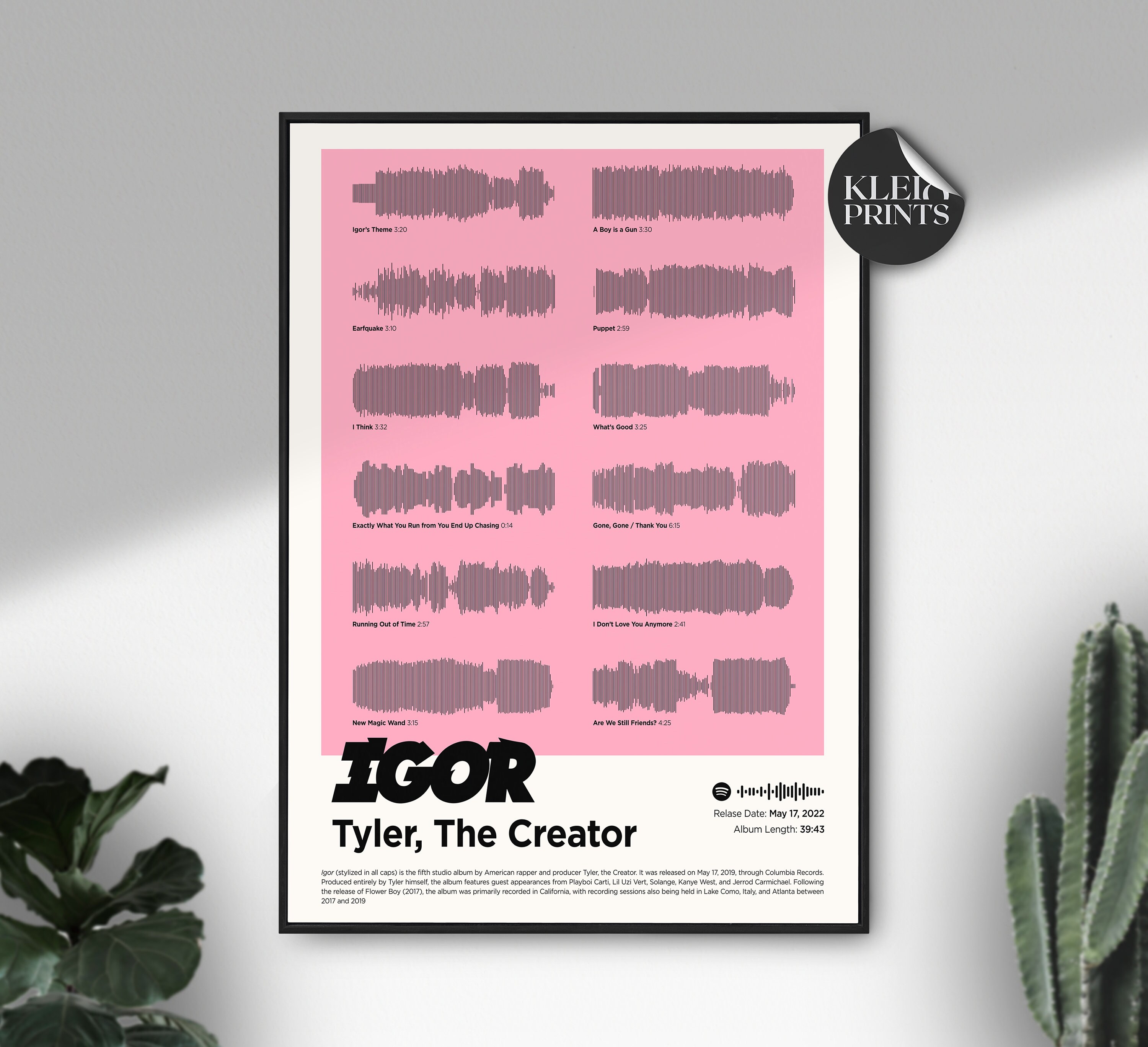 Discover Tyler, the Creator - IGOR Soundwave Poster - Album Art Poster