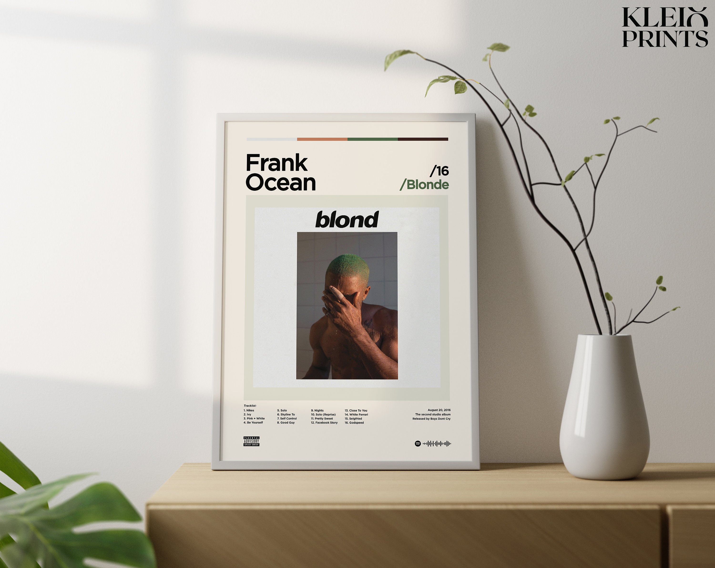 Discover Frank Ocean - Blonde - Album Art Poster - Musem Grade Paper Print - Home Decor - Wall Art Print - Tracklist - Unframed