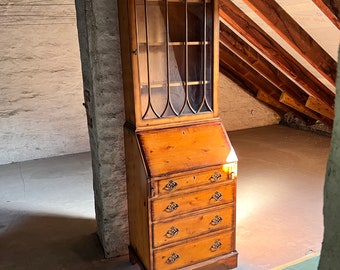 Bibliothèque, meuble de bureau, secrétaire, vitrine - acajou - antiquités