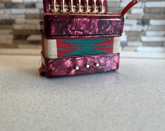 Old accordion mini accordion musical instruments child vintage