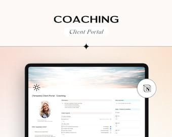 Notion Client Portal Template for Coaches, Business CRM (Digital Download)