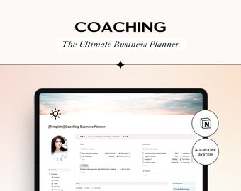 Notion Business Planner Template for Coaches (Digital Download)