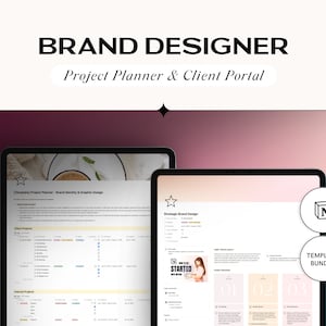 Notion Business Template for Designers, Notion Project Planner, Notion Client Portal, Notion Dashboard for Freelancers, Project Management