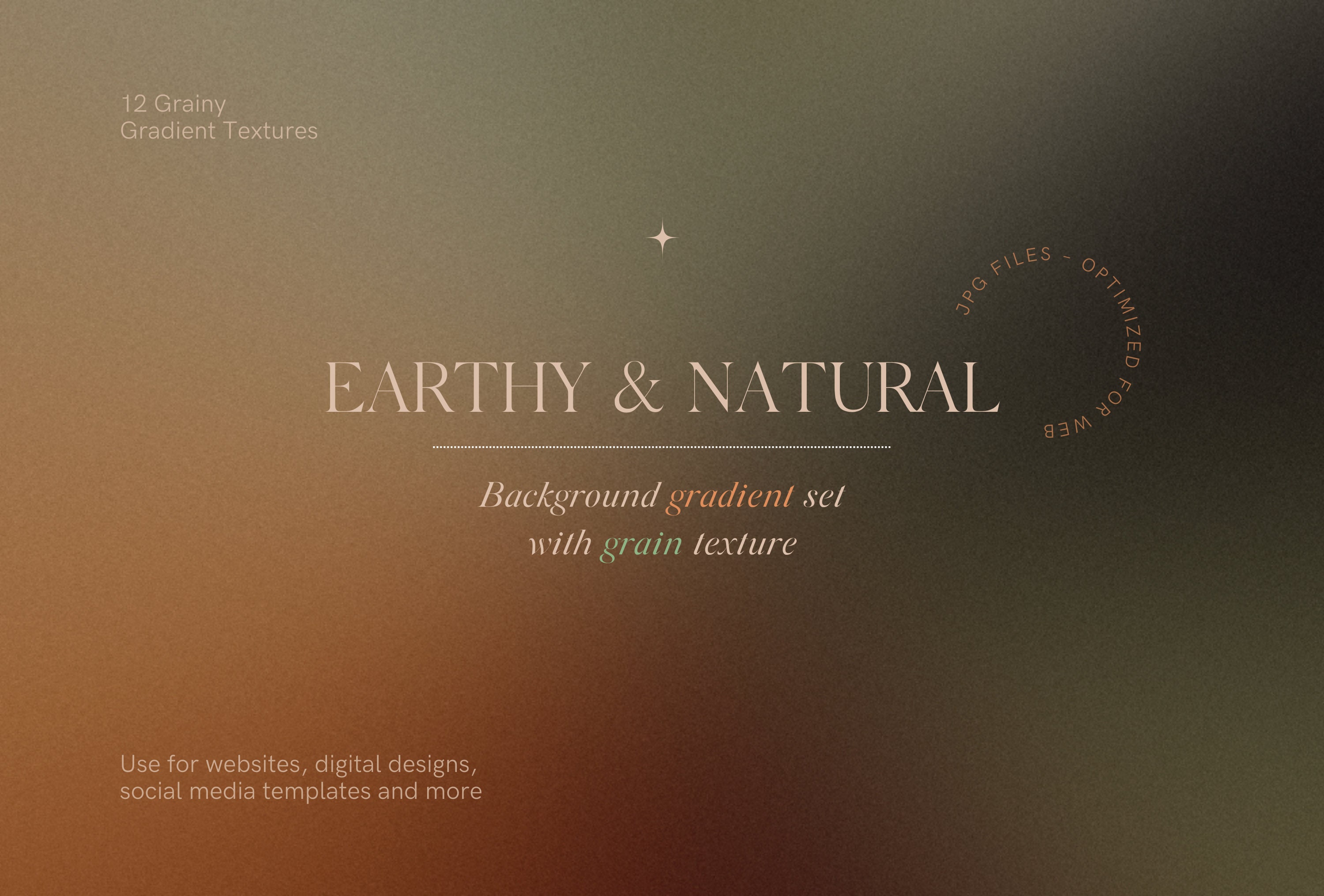 Earthy Brown Green Gradient Backgrounds, Grainy Texture (JPG) - Etsy