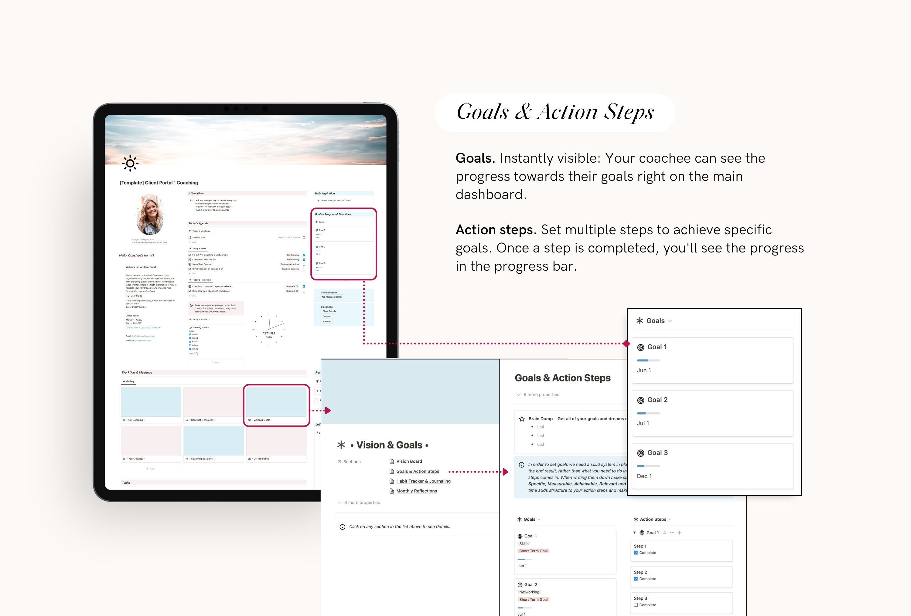 Notion Project Planner, Client Portal Template for Coaches - Etsy