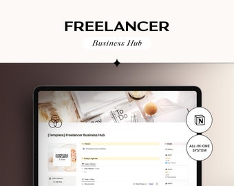 Notion Freelancer Business Hub Template, Project Manager (Digital Download)