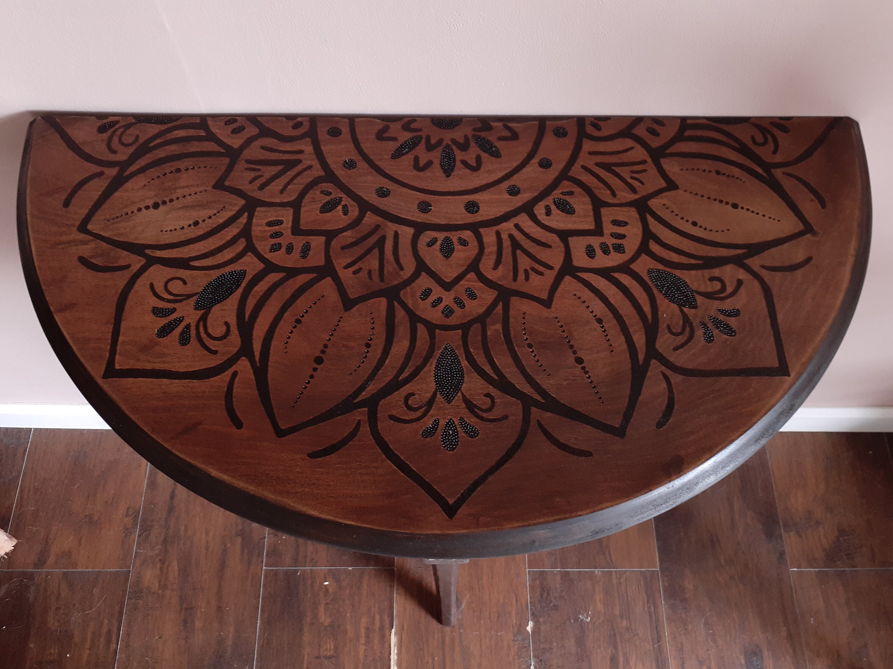 Mandala Half Moon Entry Table - Etsy