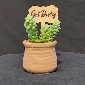 Get Dirty - Wooden Plant Stake