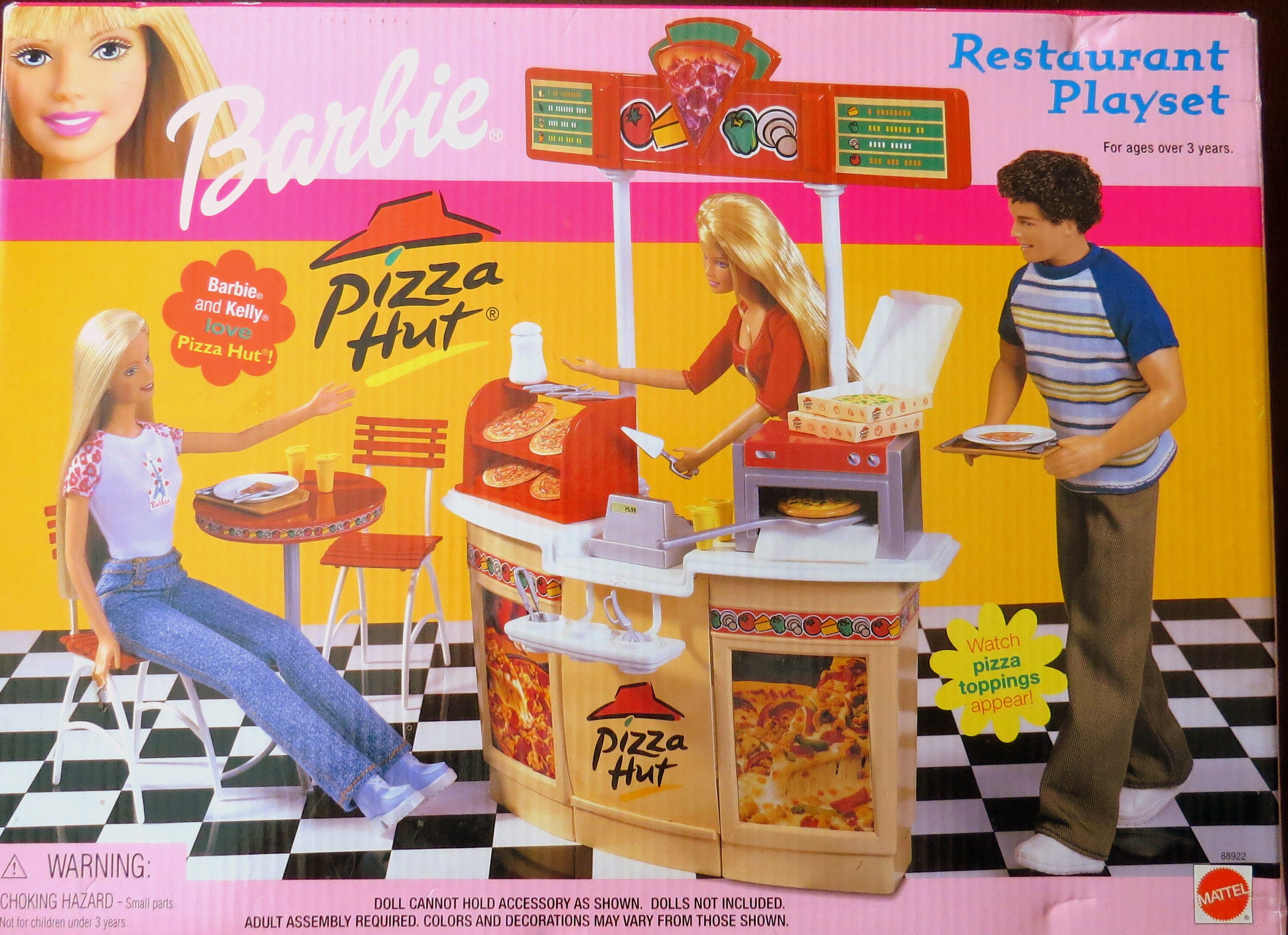 Vintage 1994 Barbie Pizza Party Skipper Doll Pizza Hut #12920 Original