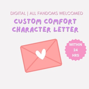 Comfort Character Digital Letter Personalizado, Anime / Película / TV / Libro / Juego