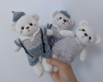 Knitted Bear with clothing