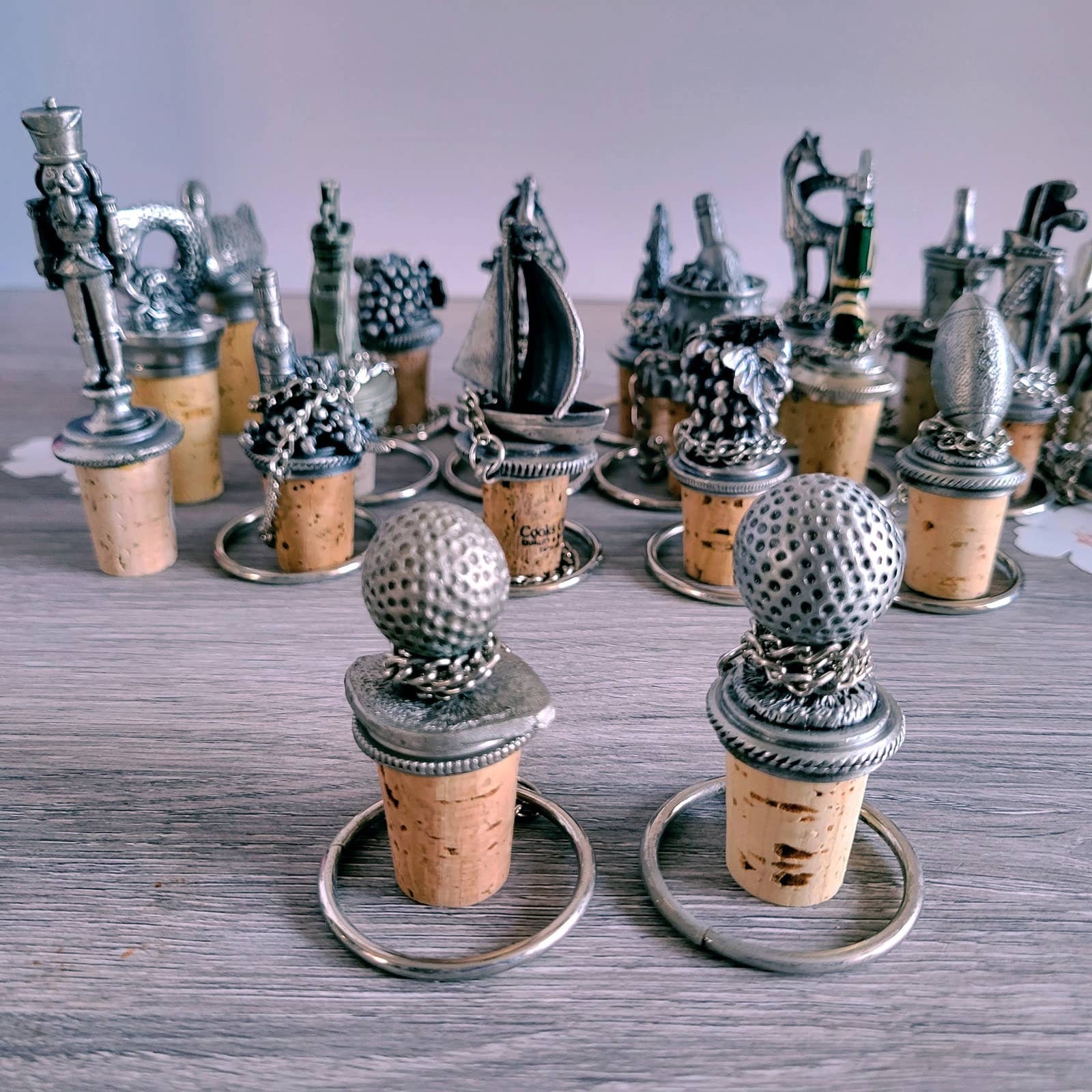Vintage Pewter Wine Bottle Stoppers Multi design Unused Etsy vintage-pewter-wine-bottle-stoppers-multi-design-unused-etsy