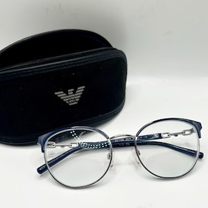 Giorgio Armani Round Women Eyeglasses Blue - Eyeglasses - Giorgio Armani Eyewear