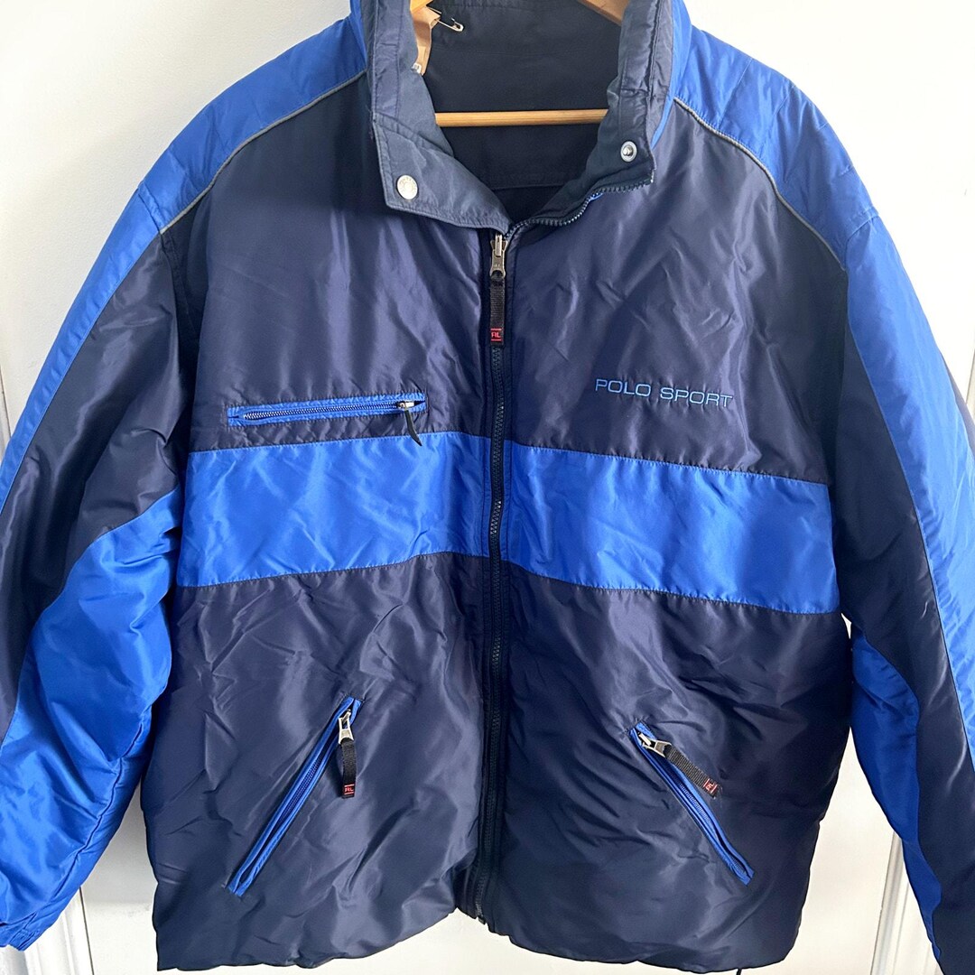Vintage 90s Ralph Lauren Polo Sport Reversible Down Puffer Jacket