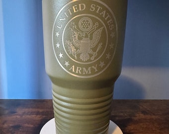 US Army Laser Engraved 30 ounce Polar Camel Tumbler