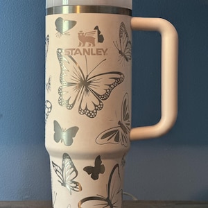 Stanley Brand 30 ounce Butterfly Full Wrap Laser Engraved Tumbler