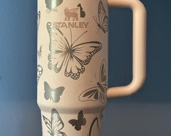 Stanley Brand 30 ounce Butterfly Full Wrap Laser Engraved Tumbler