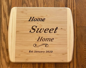 Housewarming Cutting Board Home Sweet Home