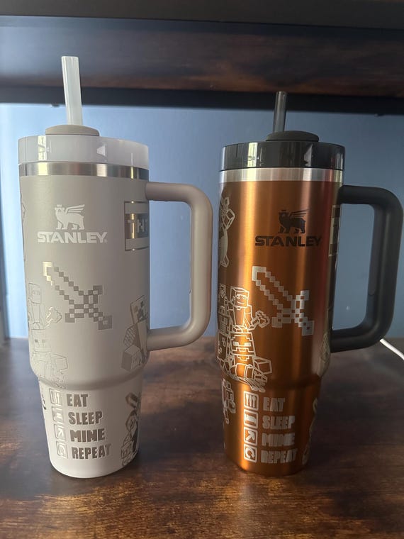 Stanley Brand 30 Ounce Minecraft Full Wrap Laser Engraved Tumbler