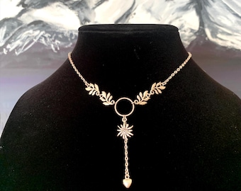 Handmade Silver Edelweiss Necklace: Bavarian Floral Lily Pendant