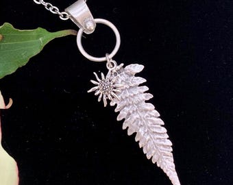 Edelweiss Fern Necklace: Bavarian German Black Forest Dirndl Jewelry