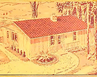 Vintage Vacation Cottage Plan, 24' x 33', 792 SF, 1 Bath, 2 Bed, Tiny House, Office Plan, DIY House Plan, Tiny House Plans, Cottage Plan