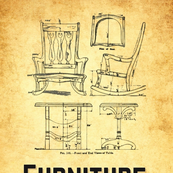 Vintage Furniture Plans Book, Furniture of the Craftsman, by Paul Otter (e-book, pdf file), diy furniture plans book