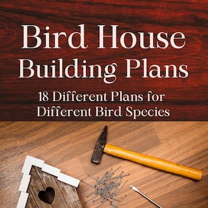 Bouwplannen voor vogelhuisjes, 18 ontwerpen (pdf-bestand, e-book)