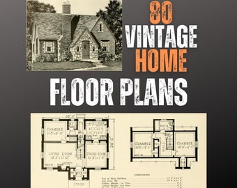 80 Vintage Home Floor Plans (pdf file, downloadable, printable)
