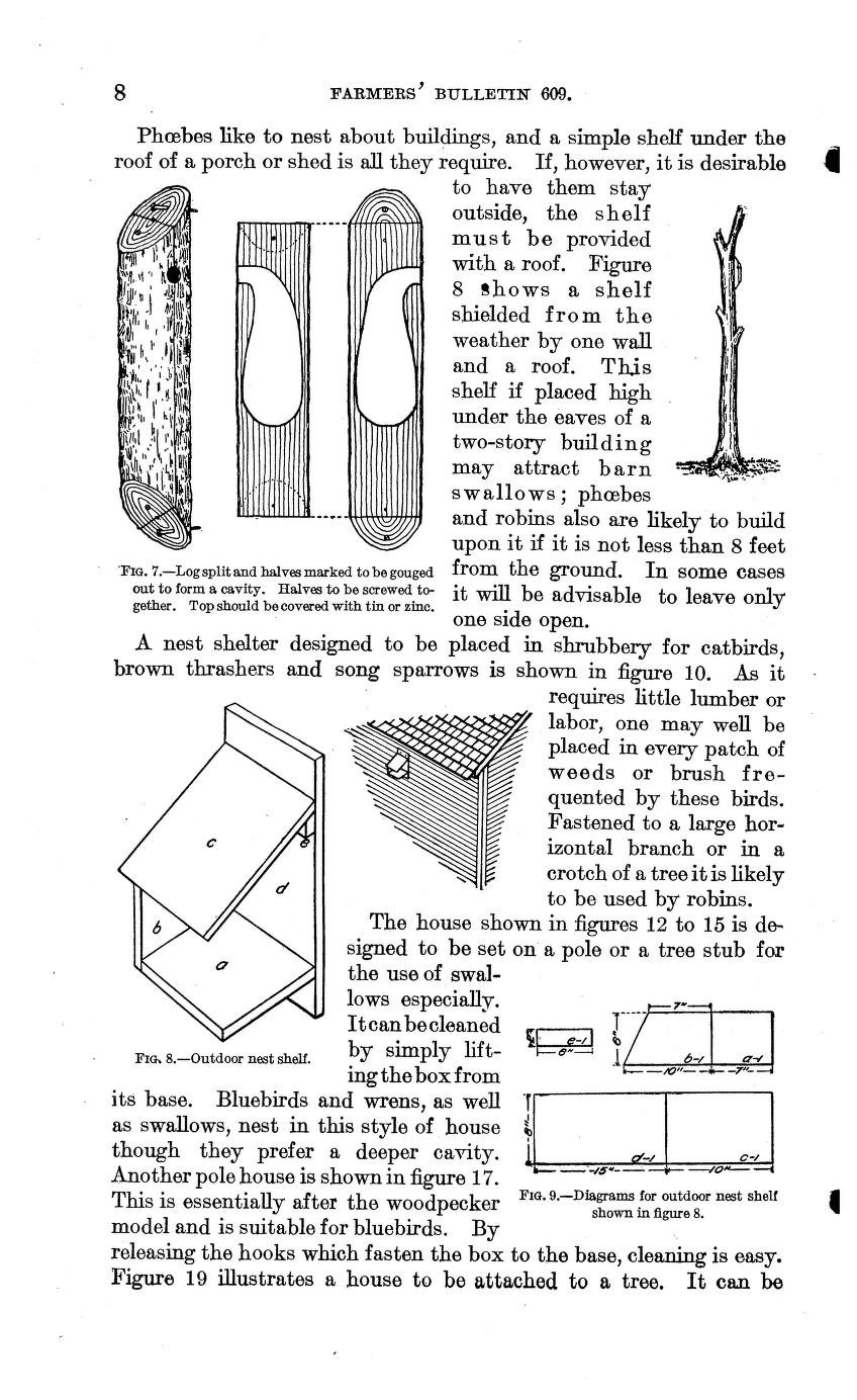 Bird House Plans Booklet: Bird Houses and How to Build Them (PDF ...