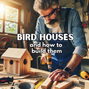 Bird House Plans Booklet: Bird Houses and How to Build Them (PDF downloadable e-book, for phone, ipad, or PC, printable, 12 birdhouse plans)