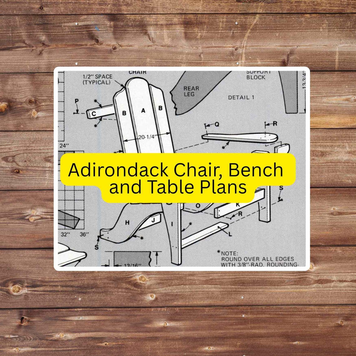 Table In Guidebook Adirondack Chair, Bench & Table Plans (PDF File, Excerpted From Vintage ...