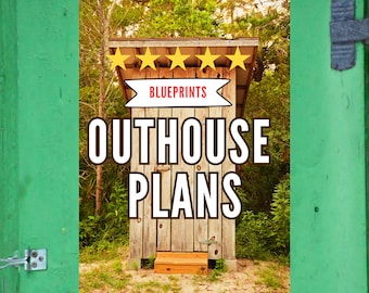 Vintage Outhouse, Pit Privy Construction Plans (PDF, downloadable for i-phone, tablet, or PC, printable)