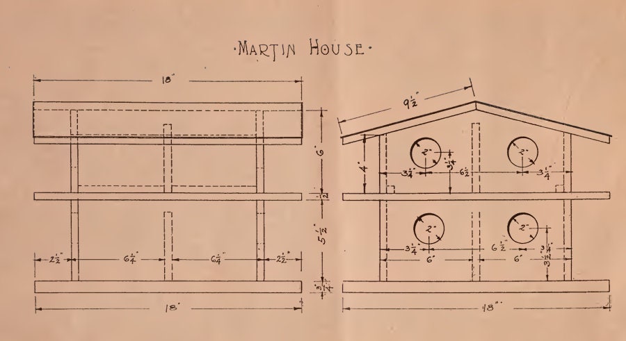 Instant Download Bird House Plans for 7 Common Backyard Birds DIY