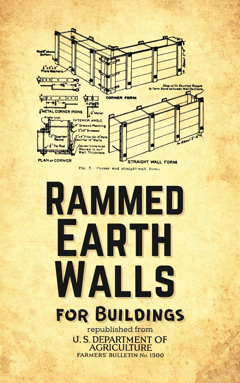 Vintage Rammed Earth Walls for Building Book ebook, PDF File, Offgrid Diy Home Building Book